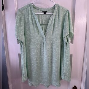 Torrid Mint Green Dotted Blouse